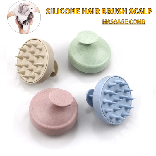 New Silicone Hair Brush Scalp Massage Comb Clean the Scalp Thoroughly Body Massage Comb Bath Brush Salon Hairdressing Tool