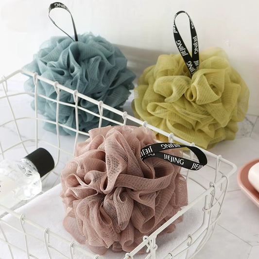 Soft Mesh Bath Sponge Balls Body Cleaner Exfoliating Scrubbers Bath Ball Nylon Cleaning Brushes Shower Puff Bath Flower